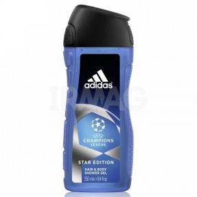 Adidas гель для душа 250мл Men 3 в 1 UEFA Star Edition