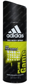 Adidas дезодорант-спрей для мужчин 150мл Pure Game