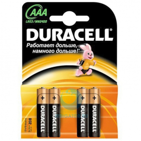 DURACELL Basic AAА батарейки алкалиновые 1,5 V LR03 4шт