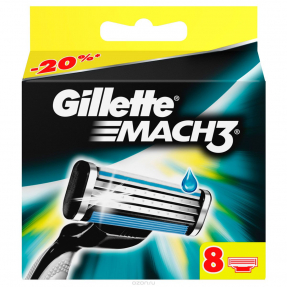 Gillette Mach 3 сменные картриджи для бритья 8 шт.
