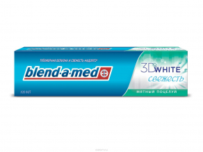 Blend-a-med 3D White зубная паста 100мл EXTRA Мятный поцелуй (без коробки)