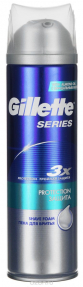 Gillette пена для бритья Protection (Защита) 250 мл с миндальным маслом