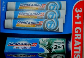 Blend-a-med Complete 7 зубная паста набор 3х75мл + 1 в подарок Экстра свежесть
