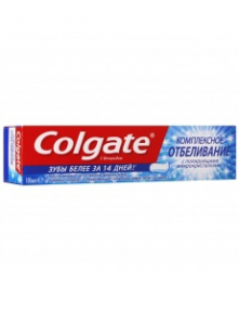 Colgate зубная паста 100мл Комплексное отбеливание (полирующ.кристаллы)