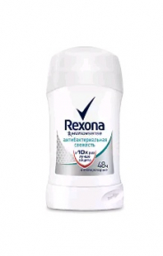 Rexona дезодорант-стик 40мл Антиперспирант Антибактериальная свежесть