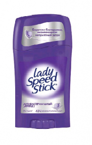 Lady Speed Stick твердый дезодорант для чуствит. кожи 45г Антибактериальный