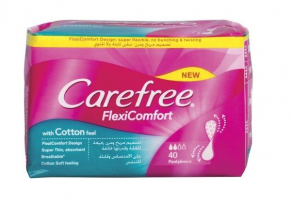Carefree Flexi Comfort ежедневные прокладки 40шт Нежность хлопка
