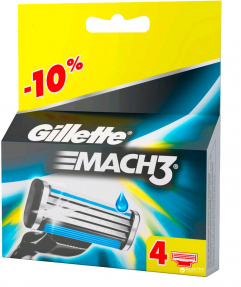 Gillette Mach 3 сменные картриджи для бритья 4 шт.