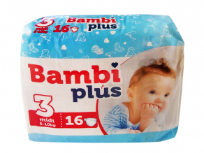 Памперсы Bambi Midi №3 5-10 кг 16шт